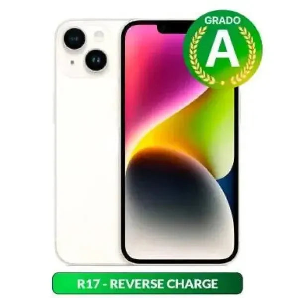 Apple iPhone 14 in bianco con design elegante e display luminoso