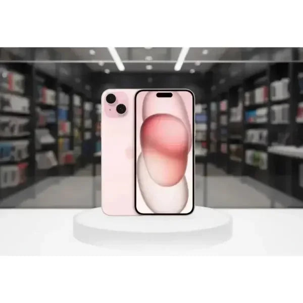 Smartphone Apple in rosa con display luminoso e doppia fotocamera sul retro, perfetto per ogni utilizzo