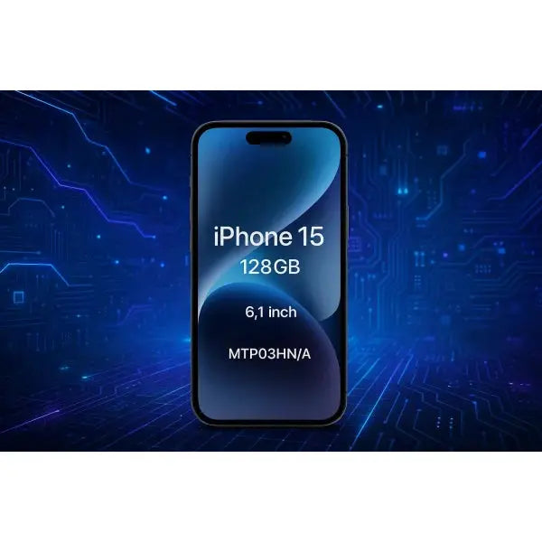 Smartphone Apple iPhone 15 con schermo da 6,1 pollici e 128GB di memoria interna