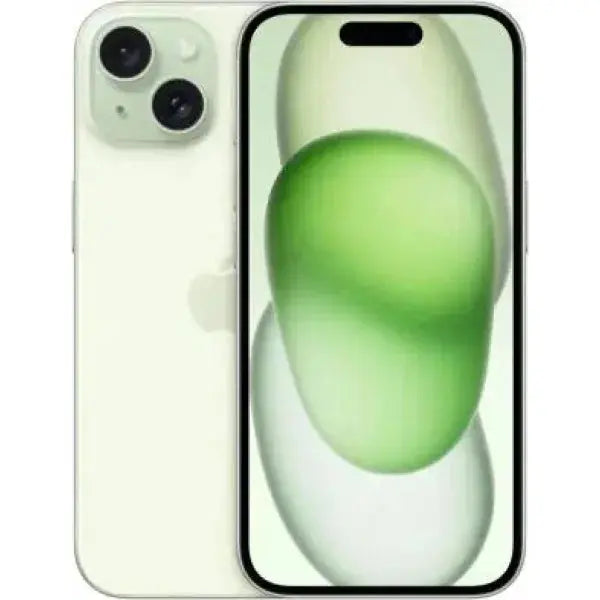 Apple iPhone 15 in color cream con display luminoso e fotocamera duale sul retro