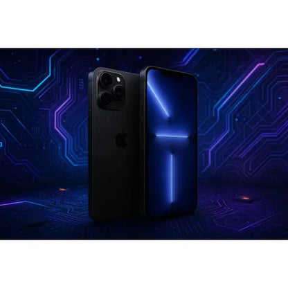 Apple iPhone 16 Pro Max 1TB 6.9 Black Titanium ITA MYX43QL/A con sfondo elettronico e tecnologico