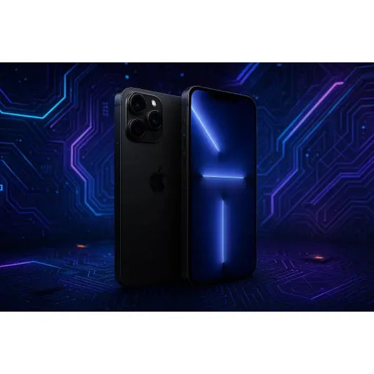 Apple iPhone 16 Pro Max 1TB 6.9 Black Titanium ITA MYX43QL/A con sfondo elettronico e tecnologico
