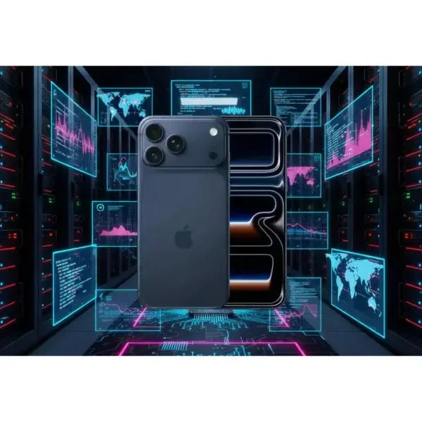 iPhone 17 Pro in grigio siderale con schermo grande e fotocamere avanzate per prestazioni elevate