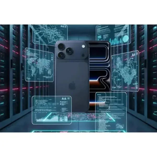 Apple iPhone 17 Pro Max con innovativa tecnologia in un ambiente futuristico
