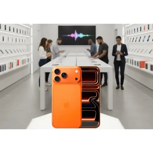 Smartphone Apple iPhone 17 Pro Max in color arancione con design elegante e fotocamere avanzate