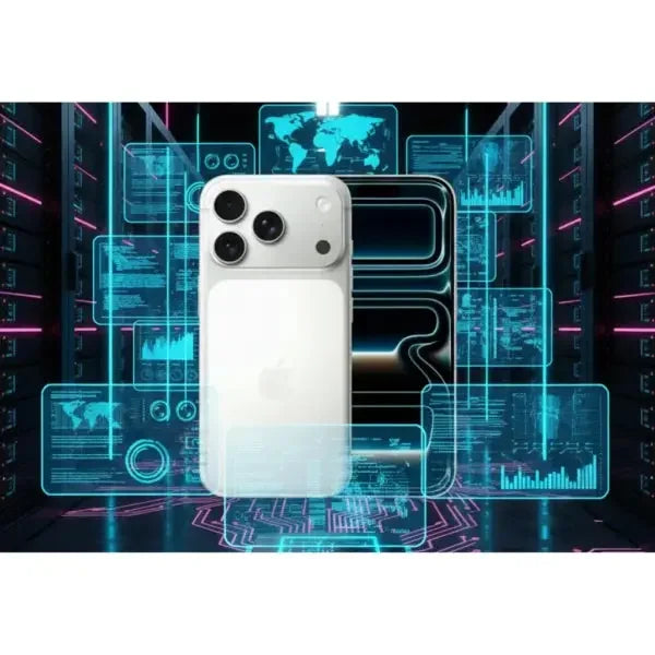 Apple iPhone 17 Pro con fotocamera tripla e design elegante su sfondo tecnologico