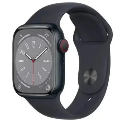 Apple Watch con cassa nera e cinturino elegante, display sempre attivo e funzioni avanzate