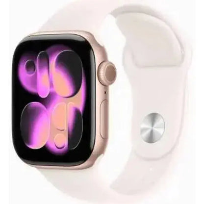 Apple Watch con display colorato e cinturino bianco elegante e moderno