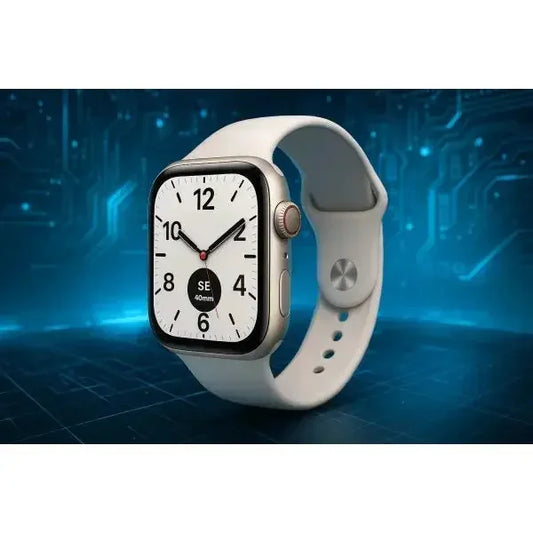 Apple Watch SE 3 con schermo da 40mm e cinturino bianco, ideale per monitorare la salute e le attività