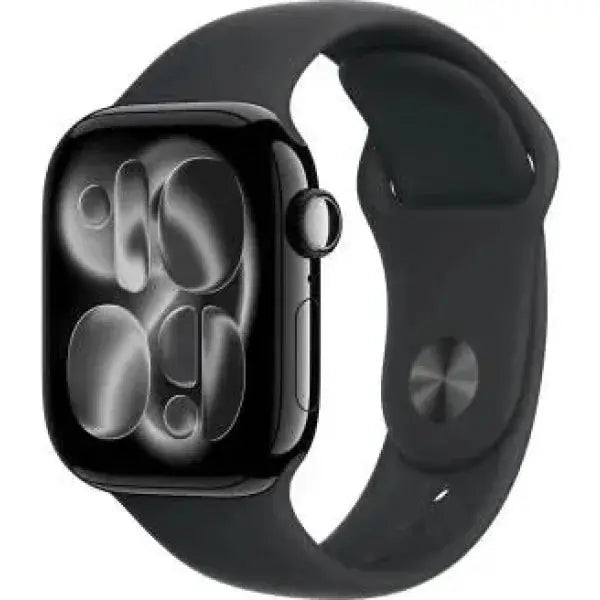 Apple Watch Serie 11 con cinturino nero elegante e display touchscreen innovativo