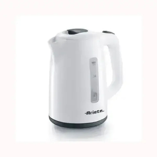 Bollitore elettrico bianco Ariete con manico ergonomico e livello dell'acqua visibile