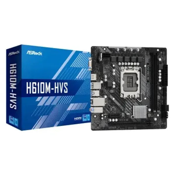 Scheda madre ASRock H610M-HVS con supporto per processori Intel e HDMI per assemblaggi PC