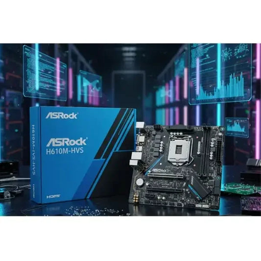 Scheda madre ASRock H610M-HVS con supporto HDMI e design moderno per computer desktop