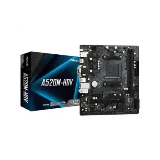 ASROCK MB AM4 A520M-HDV 2xDDR4 4xSATA RAID M.2 USB 3.2 VGA/DVI/HDMI Schede madri