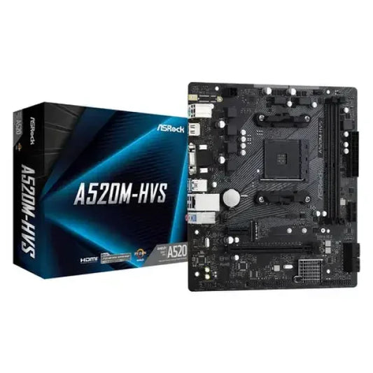 ASROCK MB AM4 A520M-HVS 2xDDR4 4xSATA RAID M.2 USB 3.2 VGA/HDMI Schede madri