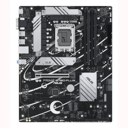 ASUS scheda madre Prime B760 Plus ATX nera con socket LGA1700 quattro slot RAM e dissipatori