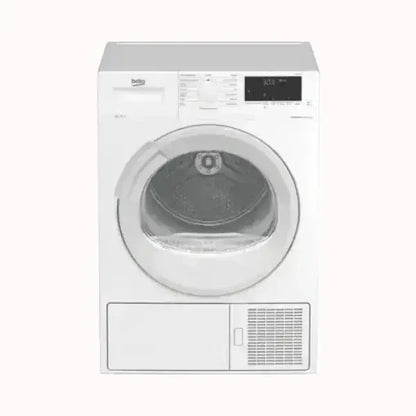 Asciugatrice BEKO bianca con sportello trasparente e display digitale moderno