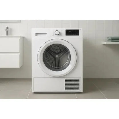 Asciugatrice Beko bianca con design moderno e tecnologia di asciugatura eficiente