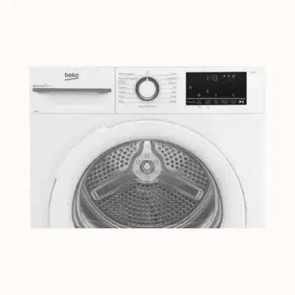 Asciugatrice BEKO bianca con pannello di controllo digitale e apertura frontale per asciugatura efficiente