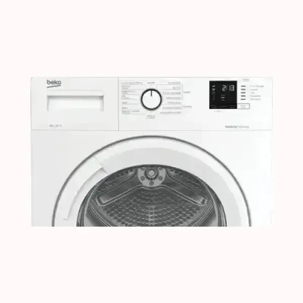 Asciugatrice BEKO bianca con controllo digitale e manopola per programmi di asciugatura