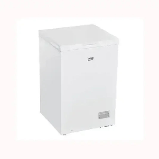 Congelatore a pozzetto Beko bianco con design compatto per conservazione alimenti