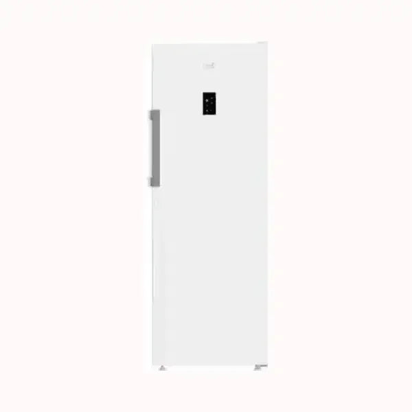 Beko congelatore verticale bianco con maniglia laterale e display nero frontale