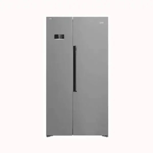 Frigorifero BEKO side by side in acciaio inox con display digitale e maniglia nera