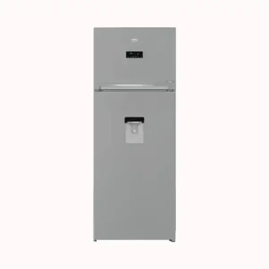 Frigorifero BEKO a due porte con dispenser acqua integrato e finitura in acciaio inox