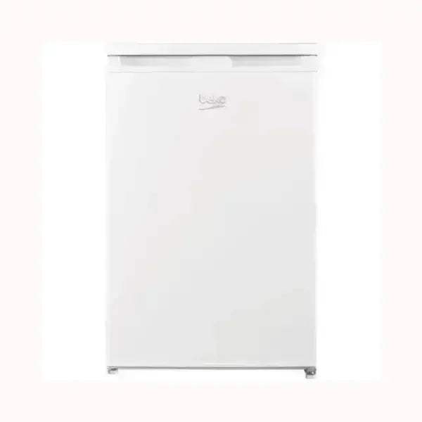 Frigorifero Beko bianco compatto con design essenziale e logo Beko sulla porta