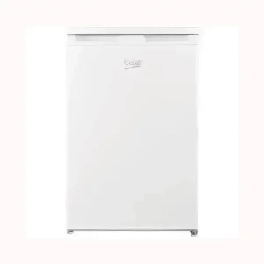 Frigorifero Beko bianco compatto con design essenziale e logo Beko sulla porta