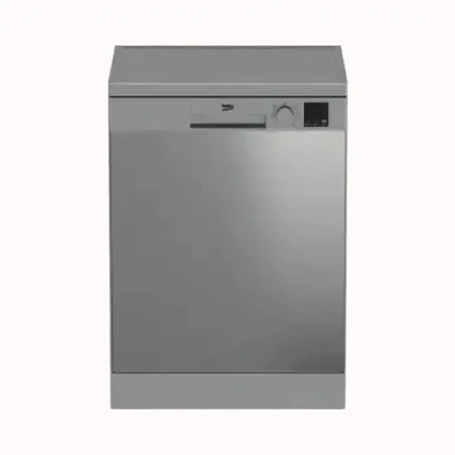 Lavastoviglie Beko color acciaio con pannello di controllo digitale e manopola