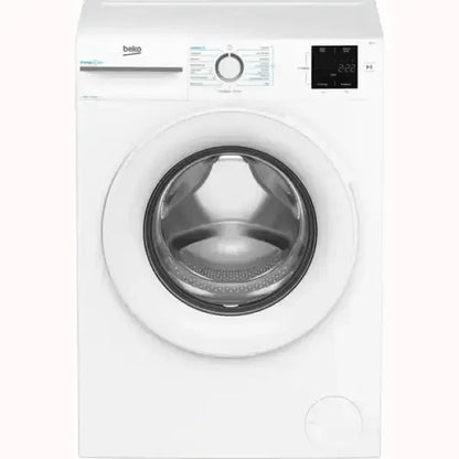 Lavatrice Beko bianca a carica frontale con display digitale e selettore di programmi