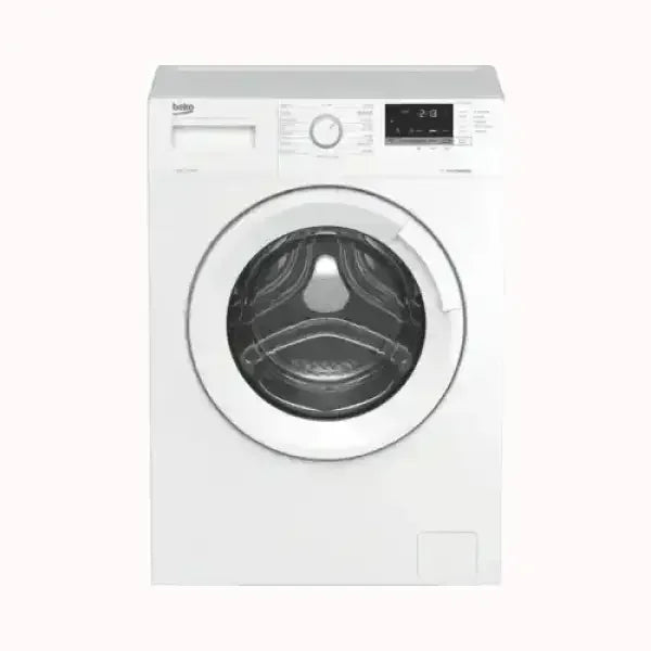 Lavatrice BEKO a carica frontale bianca con pannello digitale e manopola di selezione programmi