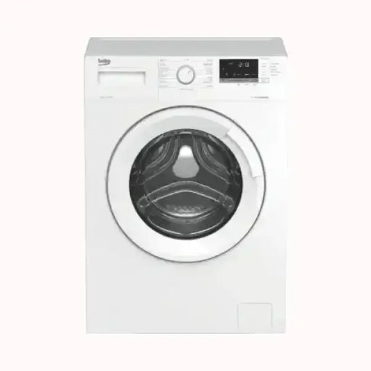 Lavatrice BEKO a carica frontale bianca con pannello digitale e manopola di selezione programmi