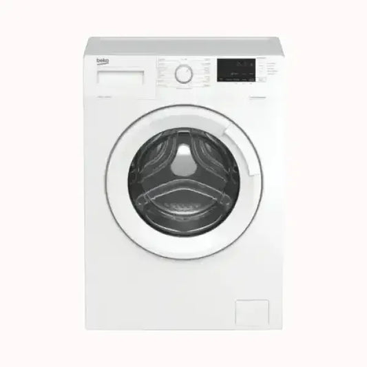 Beko lavatrice bianca a carica frontale con display digitale e selettore rotativo
