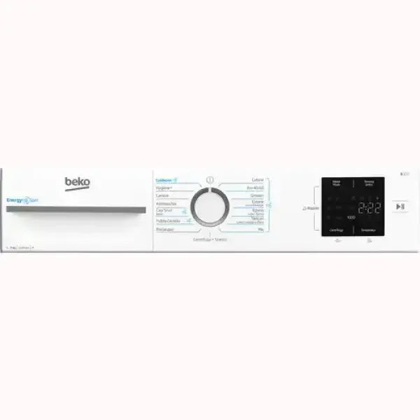 Pannello di controllo lavatrice Beko con selettore programmi e display digitale
