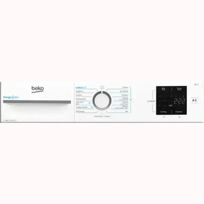 Pannello di controllo lavatrice Beko con selettore programmi e display digitale