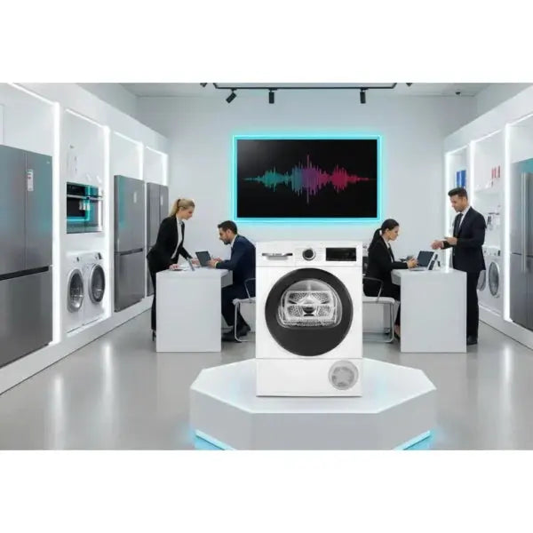 Bosch asciugatrice in un showroom moderno con elettrodomestici per la casa