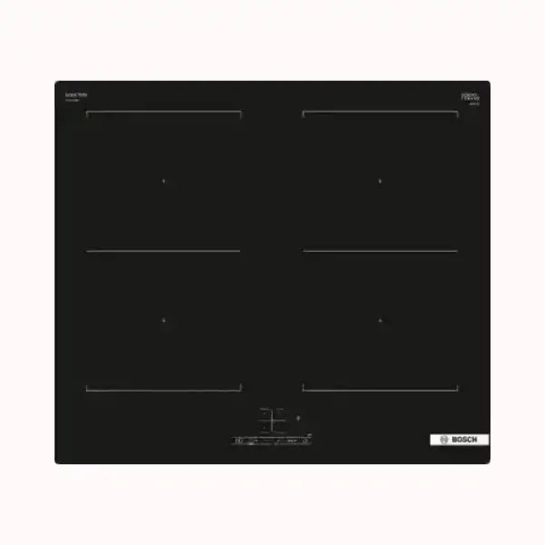 Piano cottura BOSCH in vetroceramica nero con quattro zone di cottura e comandi touch