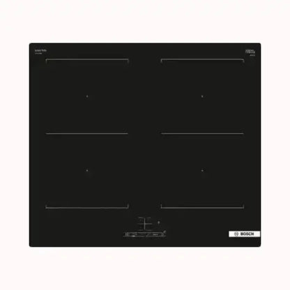 Piano cottura BOSCH in vetroceramica nero con quattro zone di cottura e comandi touch