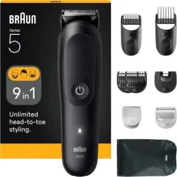 Rasoietto Braun Serie 5 9 in 1 con accessori per lo styling completo del corpo