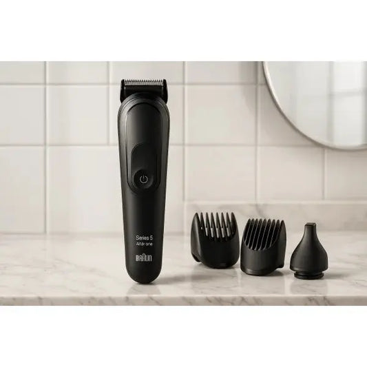 Braun Series S rasoio elettrico nero con accessori e pettini per la cura personale