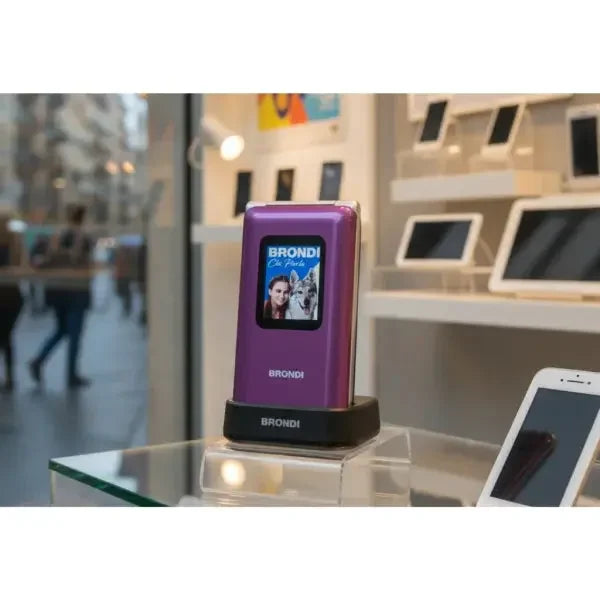 Cellulare per anziani Brondi Amico con display grande e design ergonomico in esposizione