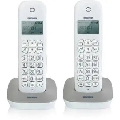 Set di due telefoni cordless Brondi con display digitale e tasti grandi