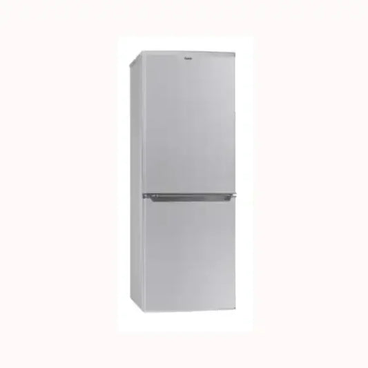 Frigorifero Candy colore argento con doppia porta e design moderno per cucina