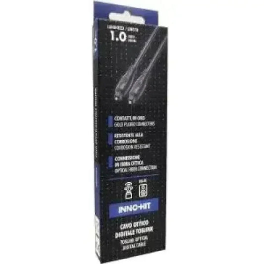 Inno-Hit Cavo Ottico Toslink 1m Nero Accessori TV