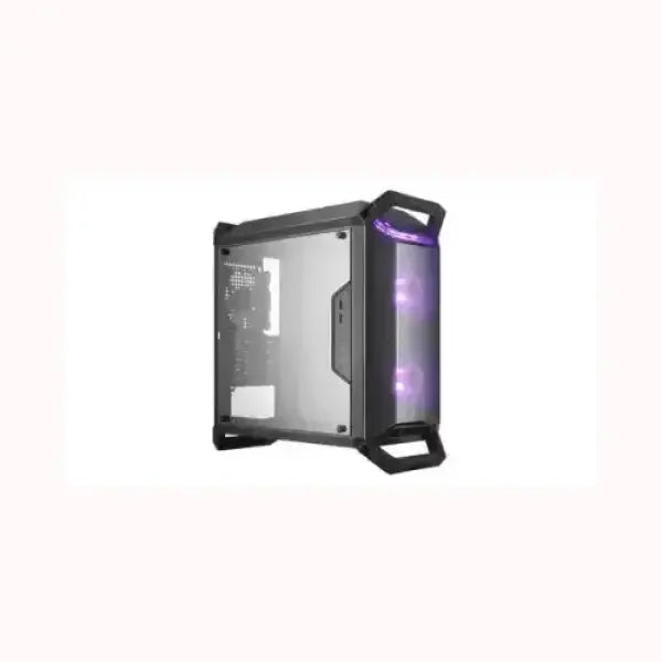 Case PC Cooler Master nero con pannello laterale in vetro temperato e ventole RGB viola