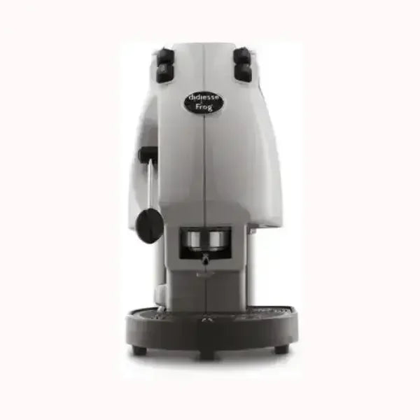 Macchina da caffè Didiesse Frog grigia compatta con leva e porta tazza integrato