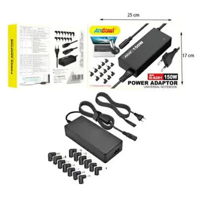 ANDOWL Alimentatore Notebook 150W Universale con 13 Tips Q-A281