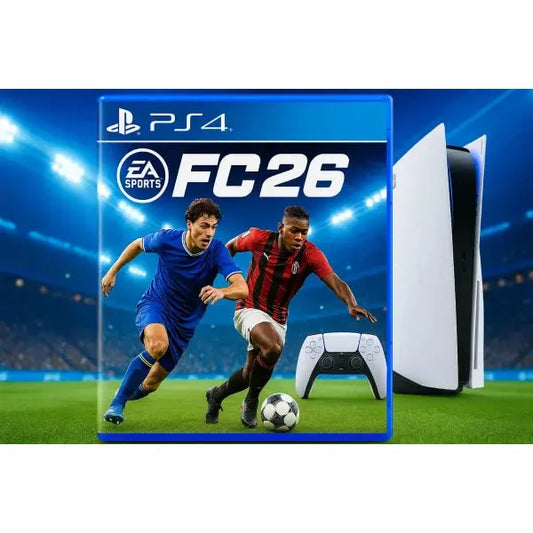 EA Sports FC 26 per PlayStation 4 con copertina dinamica e controller in vista